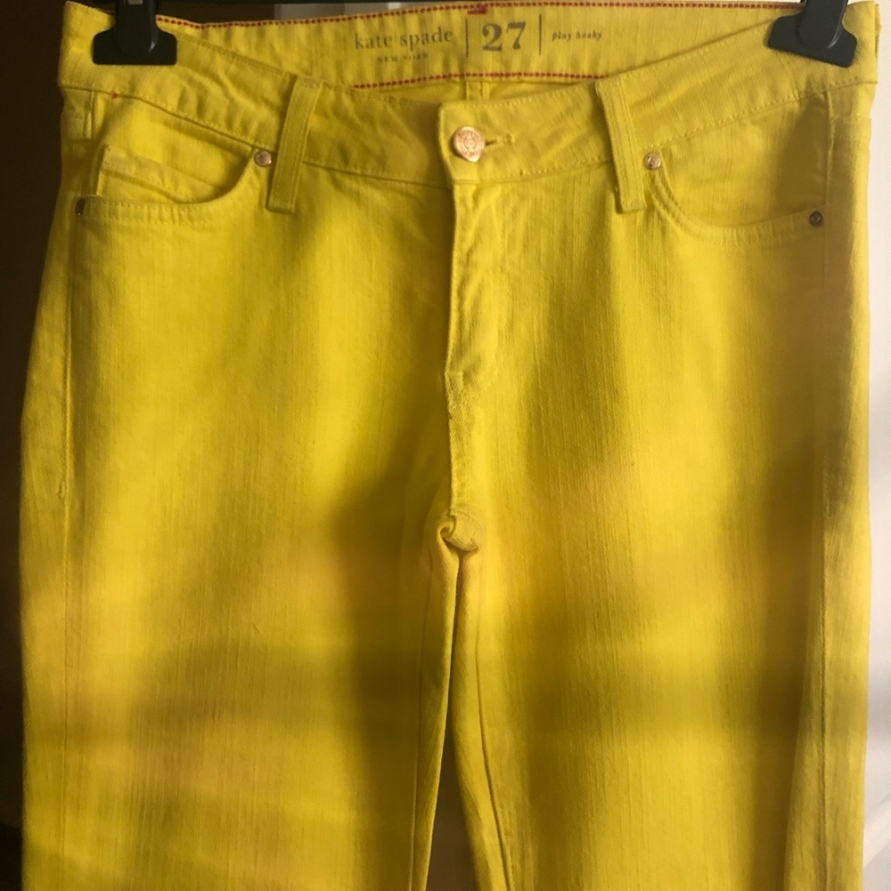 Kate Spade Yellow Cropped Denim Jeans